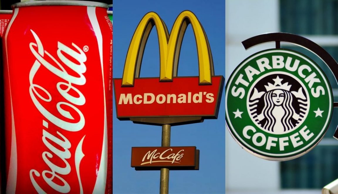 Coca-Cola McDonald's Starbucks