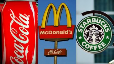 Coca-Cola McDonald's Starbucks