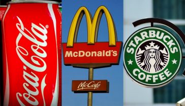 Coca-Cola McDonald's Starbucks
