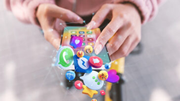 hands holding smartphone social 1