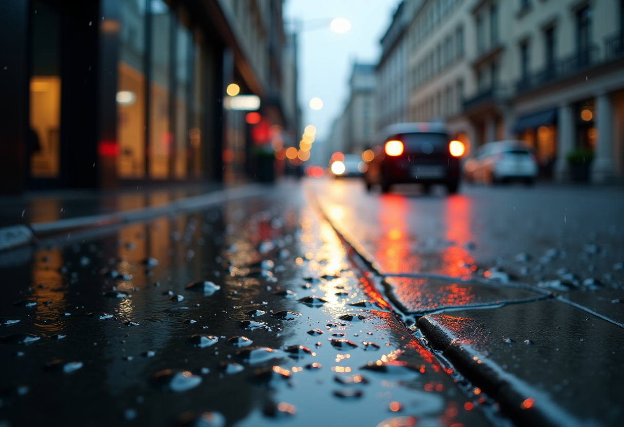 Immagine di allerta meteo in Spagna per la Dana