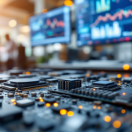 Logo di Amazon e Anthropic con simboli di intelligenza artificiale