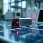 Immagine di batterie nucleari e pannelli fotovoltaici