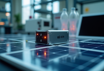 Immagine di batterie nucleari e pannelli fotovoltaici