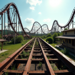 Montagna russa Green Lantern chiusa a Six Flags