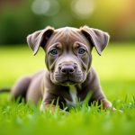 Cucciolo di pit bull verde sorprende i proprietari