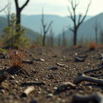 Immagine che illustra la devastazione ecologica in Ucraina