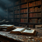 Immagine evocativa di un giallo letterario con enigmi