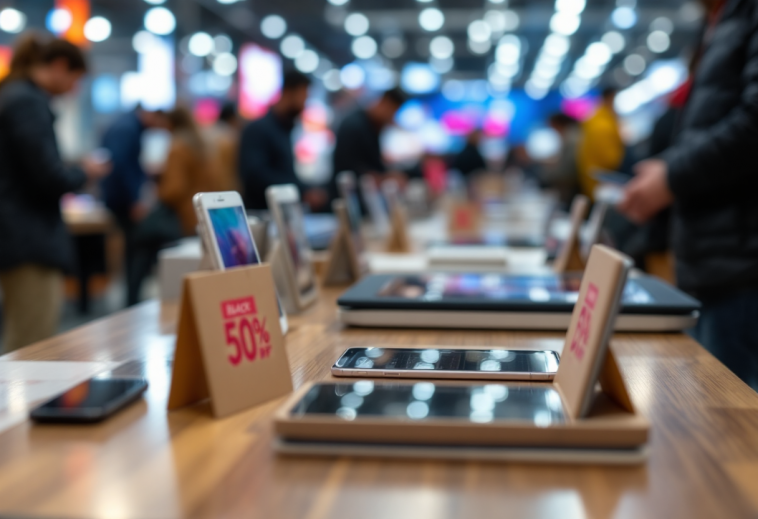 Immagine di smartphone e tablet in offerta per Black Friday 2024