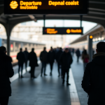 Immagine informativa sullo sciopero dei treni nel weekend