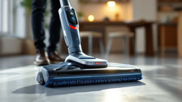 Scopa elettrica Bosch Unlimited 10 in azione