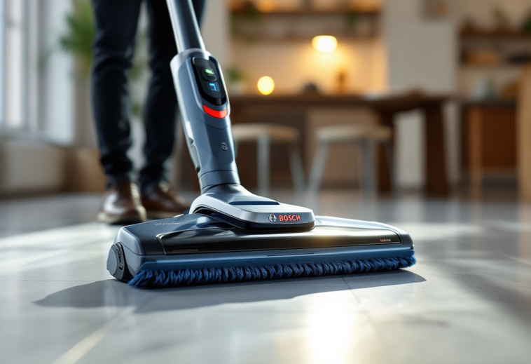 Scopa elettrica Bosch Unlimited 10 in azione