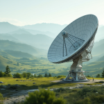 Logo SpaceX e T-Mobile con satellite in orbita