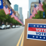 Grafico che mostra il vantaggio di Trump nei battleground states