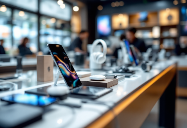 Logo Apple con simbolo della porta Lightning