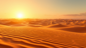 Immagine evocativa del film Dune con paesaggi desertici