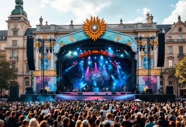 Immagine del Festival di Sanremo 2025 con artisti sul palco