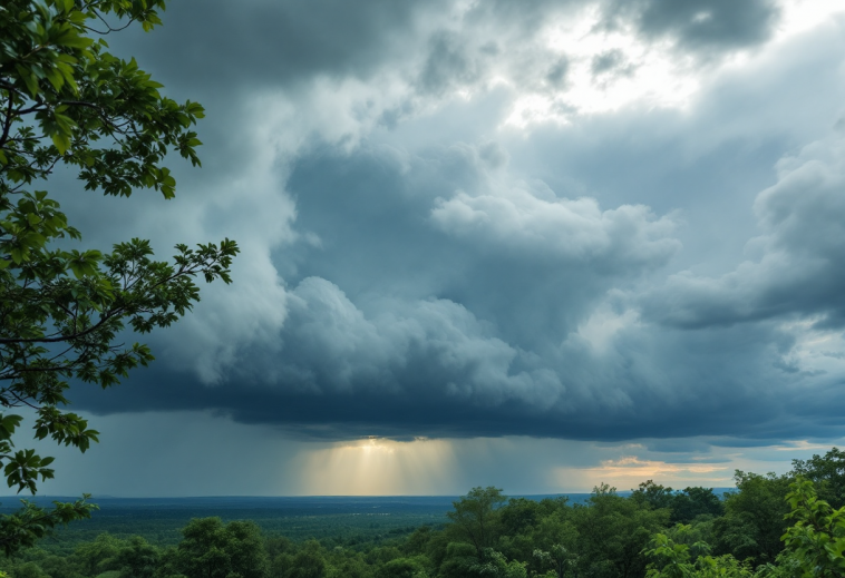 Mappa meteorologica che mostra La Niña in formazione