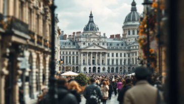 François Bayrou durante un discorso politico in Francia