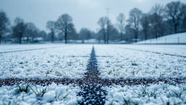 Giocatori di football americano affrontano il freddo a Green Bay