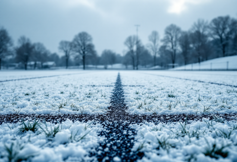 Giocatori di football americano affrontano il freddo a Green Bay