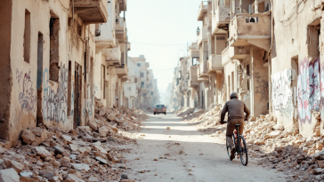 Mappa della Siria con attori della guerra civile evidenziati