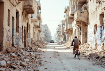 Mappa della Siria con attori della guerra civile evidenziati