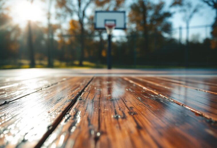 Draymond Green si tiene il polpaccio infortunato durante una partita