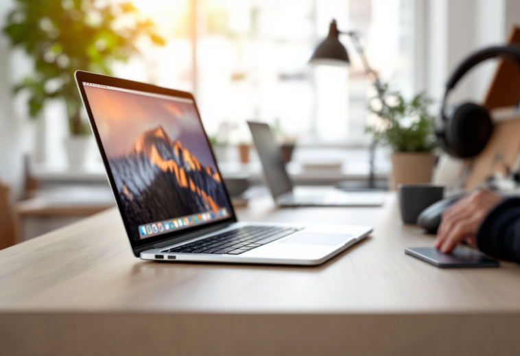 Immagine di diversi modelli di MacBook in esposizione