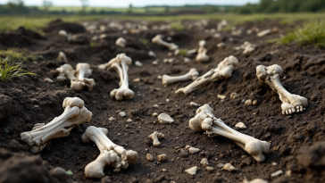 Rappresentazione del massacro di Charterhouse Warren nell'età del bronzo