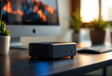 Mini PC GMKtec NucBox G5 in un ambiente di lavoro moderno