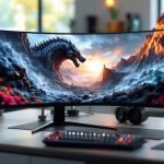 Monitor gaming LG UltraGear OLED con design elegante