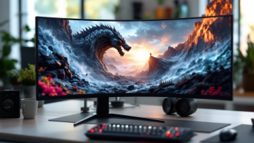 Monitor gaming LG UltraGear OLED con design elegante