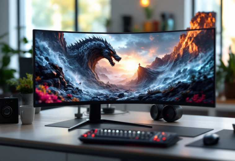 Monitor gaming LG UltraGear OLED con design elegante