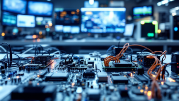 Logo di Netflix e Broadcom con simbolo di denuncia