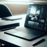 Notebook con touch screen in uso per diverse applicazioni