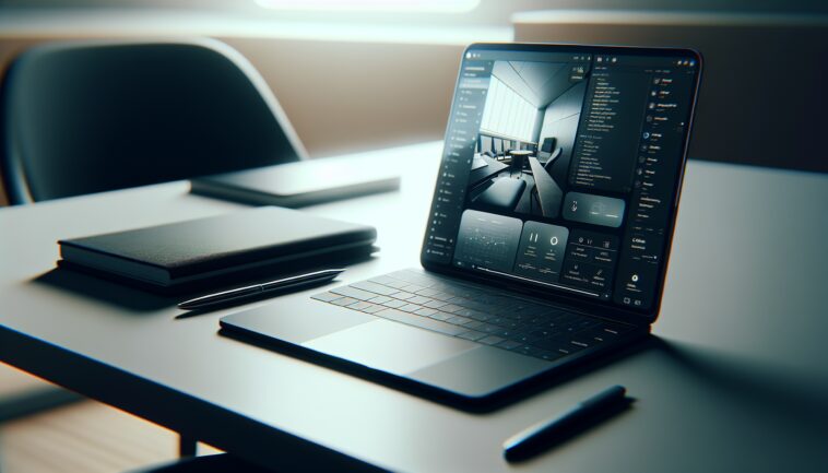 Notebook con touch screen in uso per diverse applicazioni