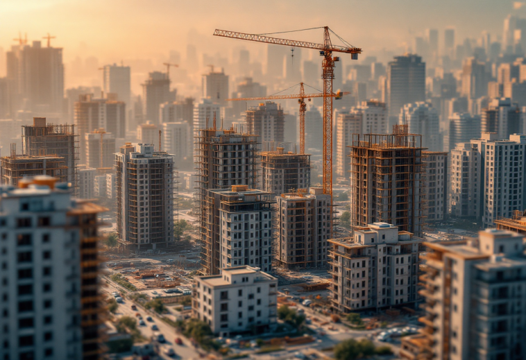 Piano urbanistico di North Somerset con edifici moderni