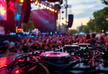 Riley Green durante un concerto di musica country nel 2025