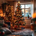 Bambini che partecipano a rituali natalizi festivi