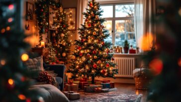 Bambini che partecipano a rituali natalizi festivi