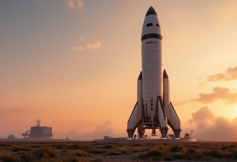 SpaceX Starship durante il settimo test di volo