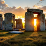 Stonehenge con allineamenti astronomici visibili
