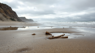 Immagine del terremoto in California con tsunami in arrivo