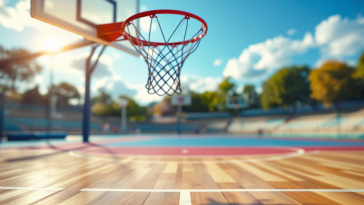 Giocatrice dell'Illinois in azione per un tiro da tre punti