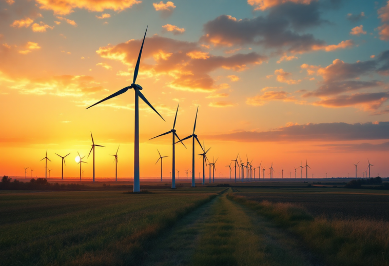 Logo di Adani Green Energy con grafico azionario