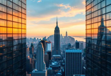 Rappresentazione del nuovo inizio dell'America con Trump