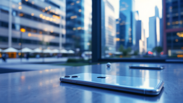 Logo Apple con simbolo Starlink su sfondo blu