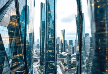 Logo di BlackRock con grafico economico europeo