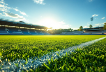 Calciatori professionisti in azione durante una partita